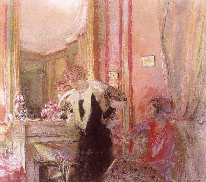 Edouard Vuillard Before the fireplace